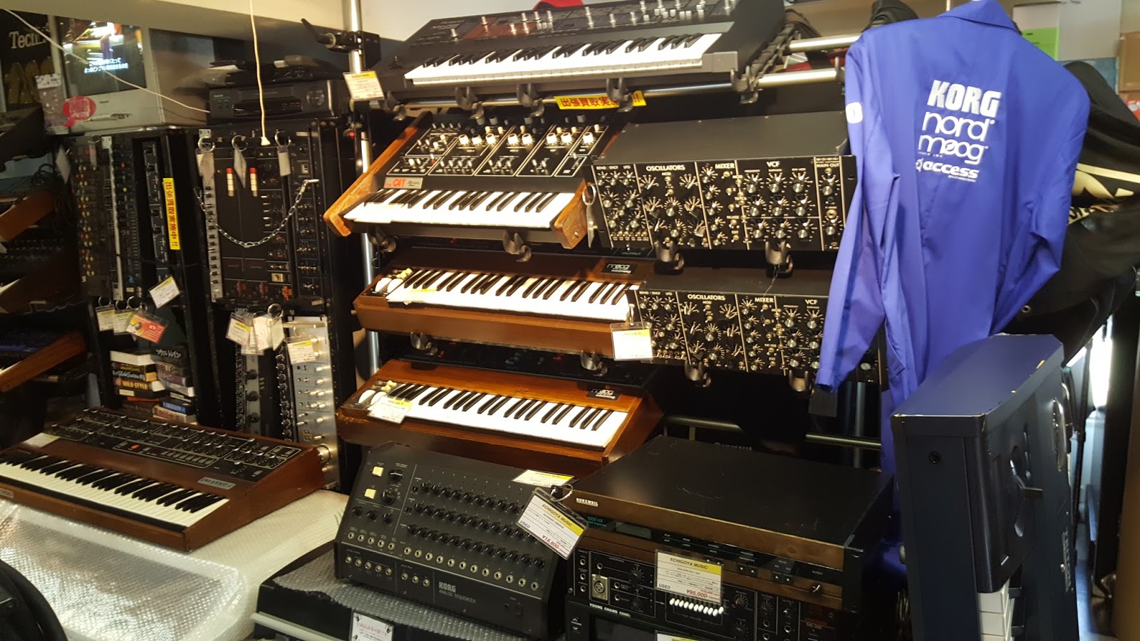 JonDent Exploring Electronic Music Synthesizer shopping in Tokyo