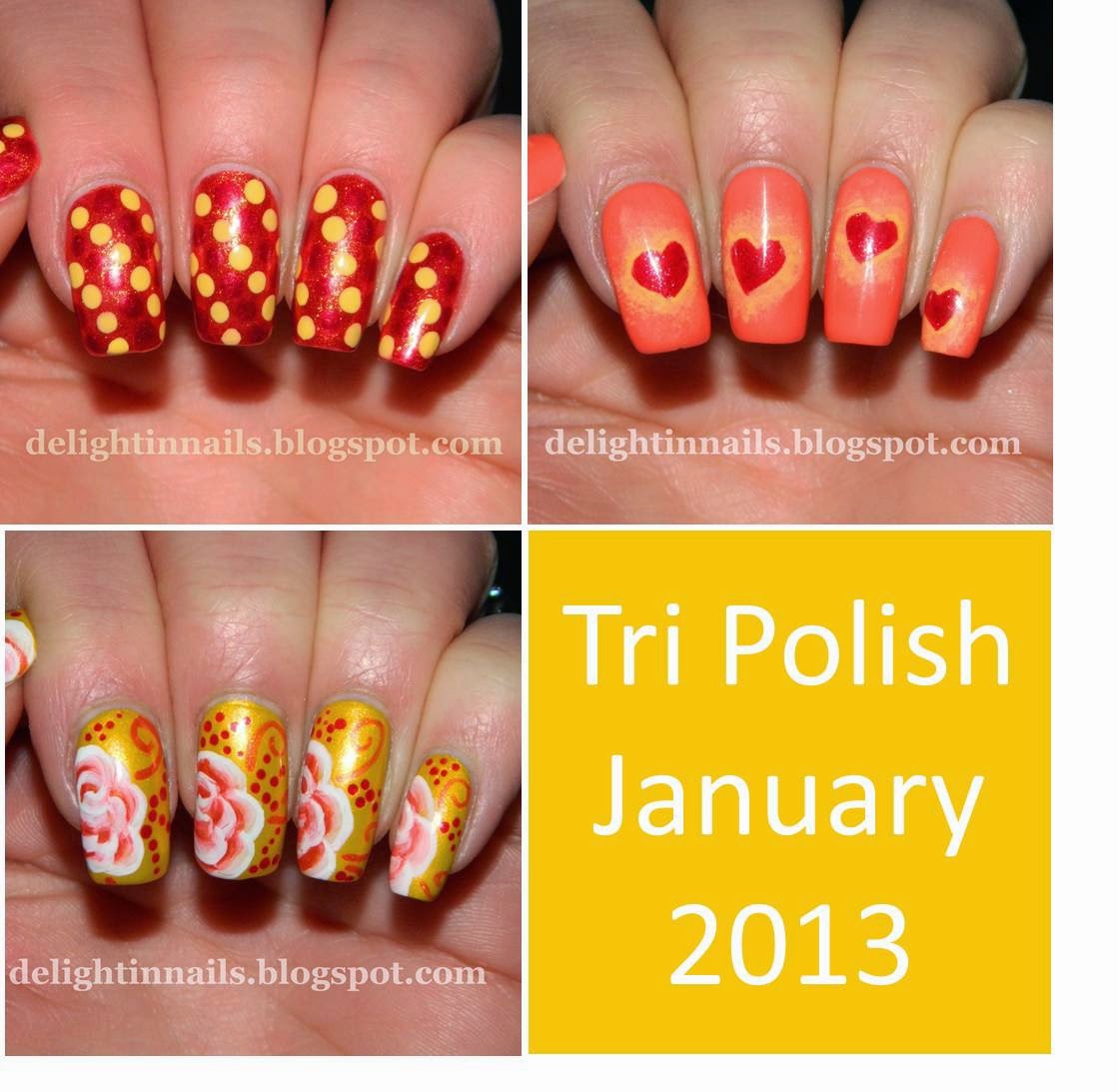 Tri Polish Red Orange Yellow