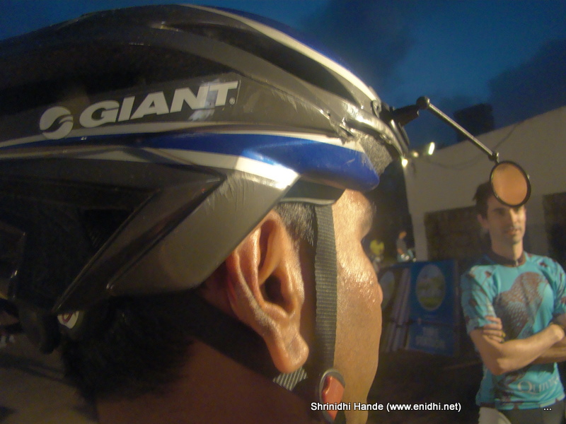 Innovative helmet with rear view mirror eNidhi India Travel Blog