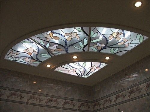 Installing Stained Glass Panels In False Ceiling Designs