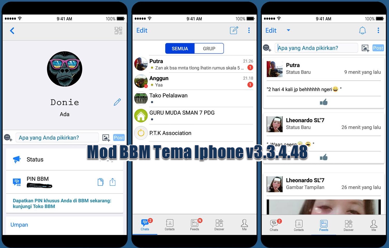 BBM Mod Tema iPhone Apk 2.13.0.26 iBBM GETPCGAMESET DIRECT DOWNLOAD