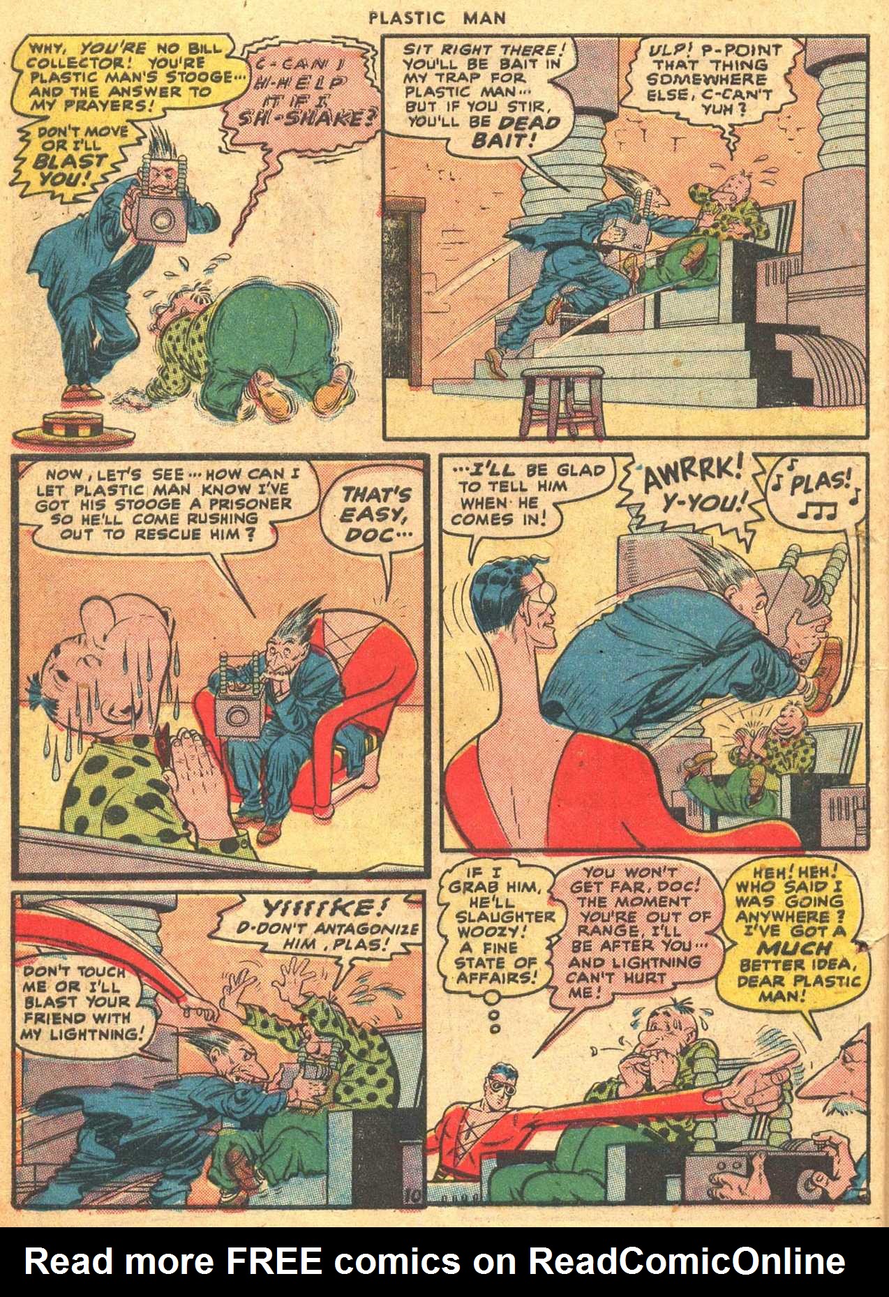 Read online Plastic Man (1943) comic -  Issue #7 - 12