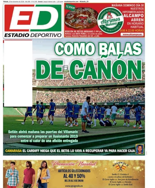 Betis, Estadio Deportivo: "Como balas de cañón"