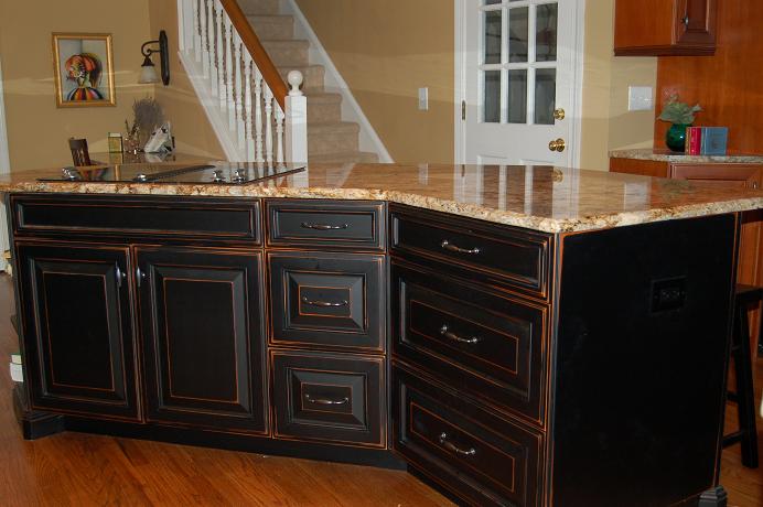 Distressed Black Kitchen Cabinets, How To Distress Black Kitchen Cabinets