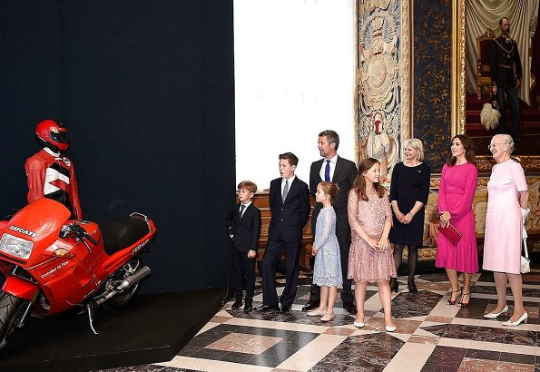 Crown Princess Mary wore No. 21 Pleated Midi Dress. Queen Margrethe, Crown Prince Frederik, Princess Isabella, Prince Christian, Vincent