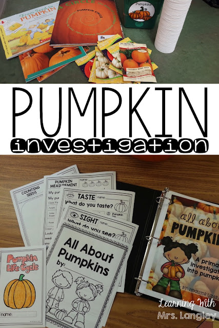 The life cycle of a pumpkin is an excellent way to teach math, reading, writing, and science all wrapped into one! We practice things like sight words and handwriting while using our 5 senses to explore pumpkins. These hands on activities are great for fine motor and this set includes emergent readers for your youngest readers. #kindergarten #lifecycleofapumpkin #pumkinunit #kindergartenclassroom
