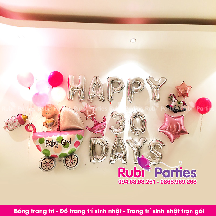 Bóng trang trí đầy tháng cho bé tại Thụy Khuê Bong trang tri day thang cho be tai Thuy Khue