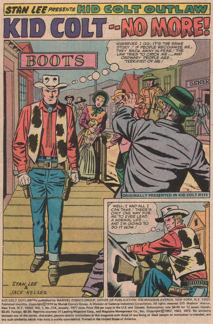 Read online Kid Colt Outlaw comic -  Issue #214 - 3