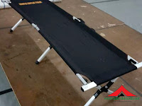 Velbed Aluminium disebut juga Folding Bed, Velbed Aluminium digunakan untuk tempat tidur darurat,