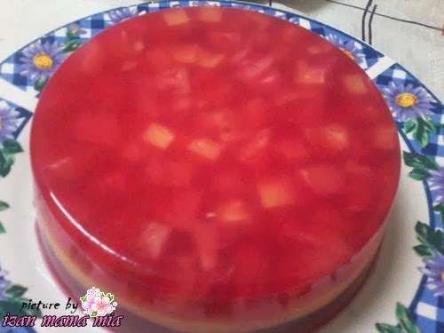 nanas, agar agar, agar agar nanas, mama masak, menu istimewa, menu sedap makan petang, Agar Agar Nenas Berkastad 