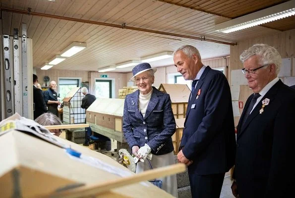 Queen Margrethe visited Borup School, Koege Mini-Town and Rehabilitation Center in Koege. Royal yacht Dannebrog