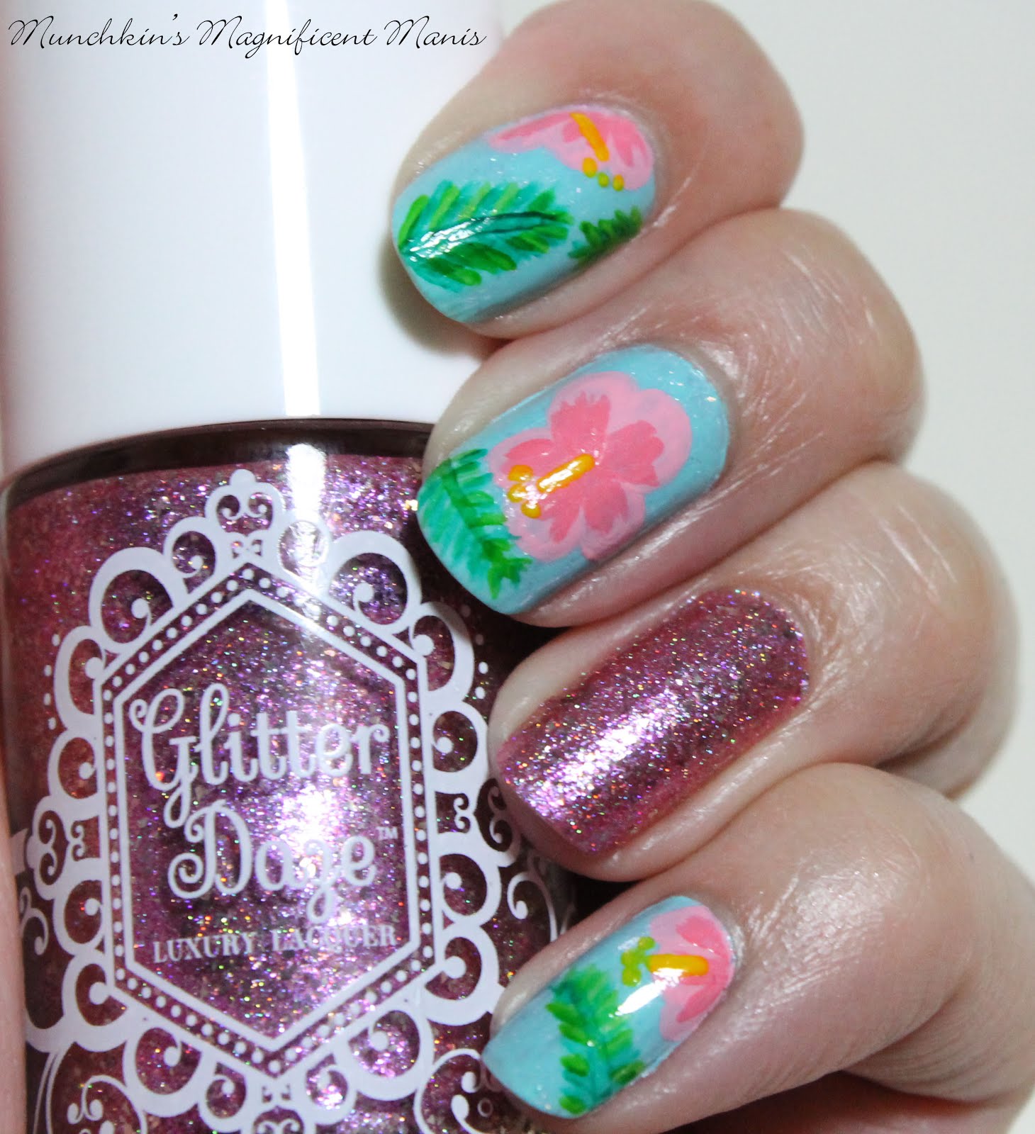 Munchkins Magnificent Manis: Aloha Flowers