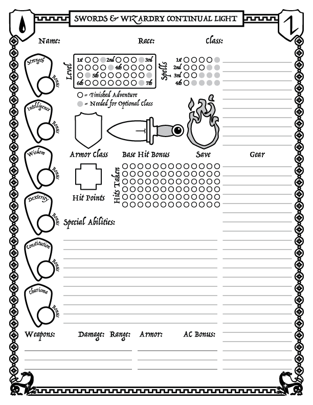 Blood of Prokopius Character Sheet for SWCL