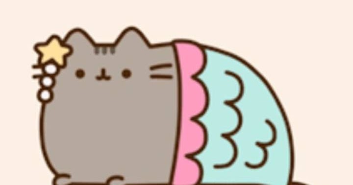 pusheen cat mermaid