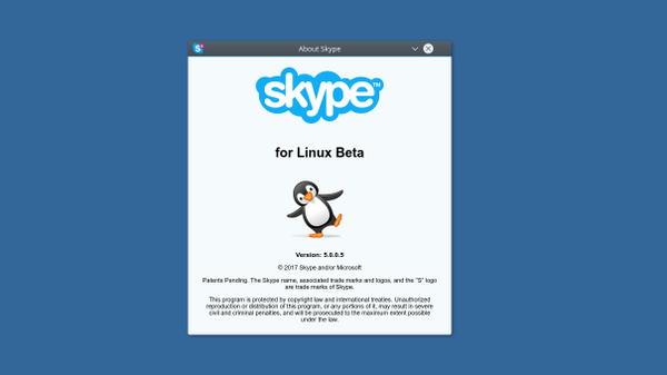 إطلاق النسخه التجريبيه بيتا لتطبيق سكايب Skype على منصة لينكس Linux Beta