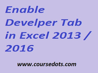 Enable Develper Tab Cover