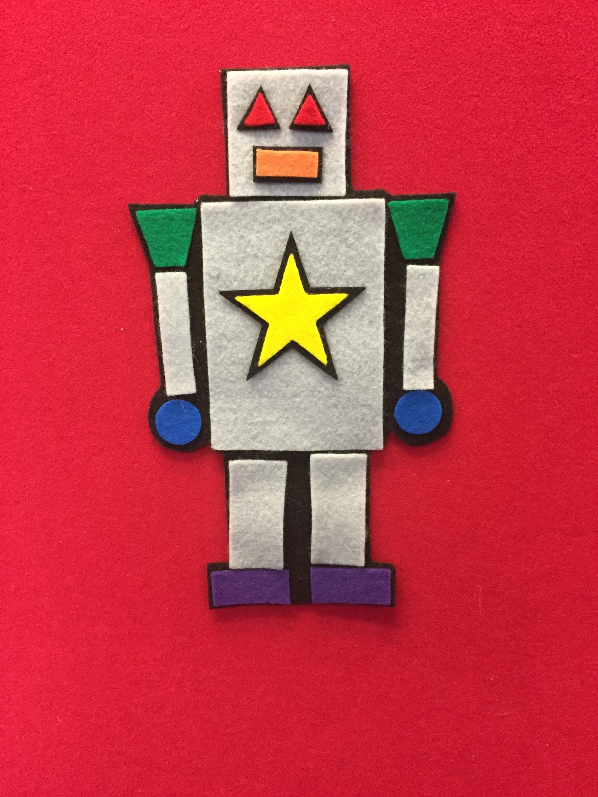 Felttastic Flannelboard Funtime Robot Shapes aka. Daft Punk is