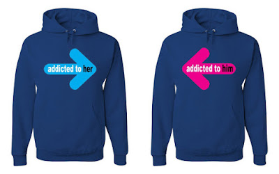 Addicted To Her Addicted To Him Funny Hoodies Couples Matching Anniversary Wedding Gift Sweatshirts