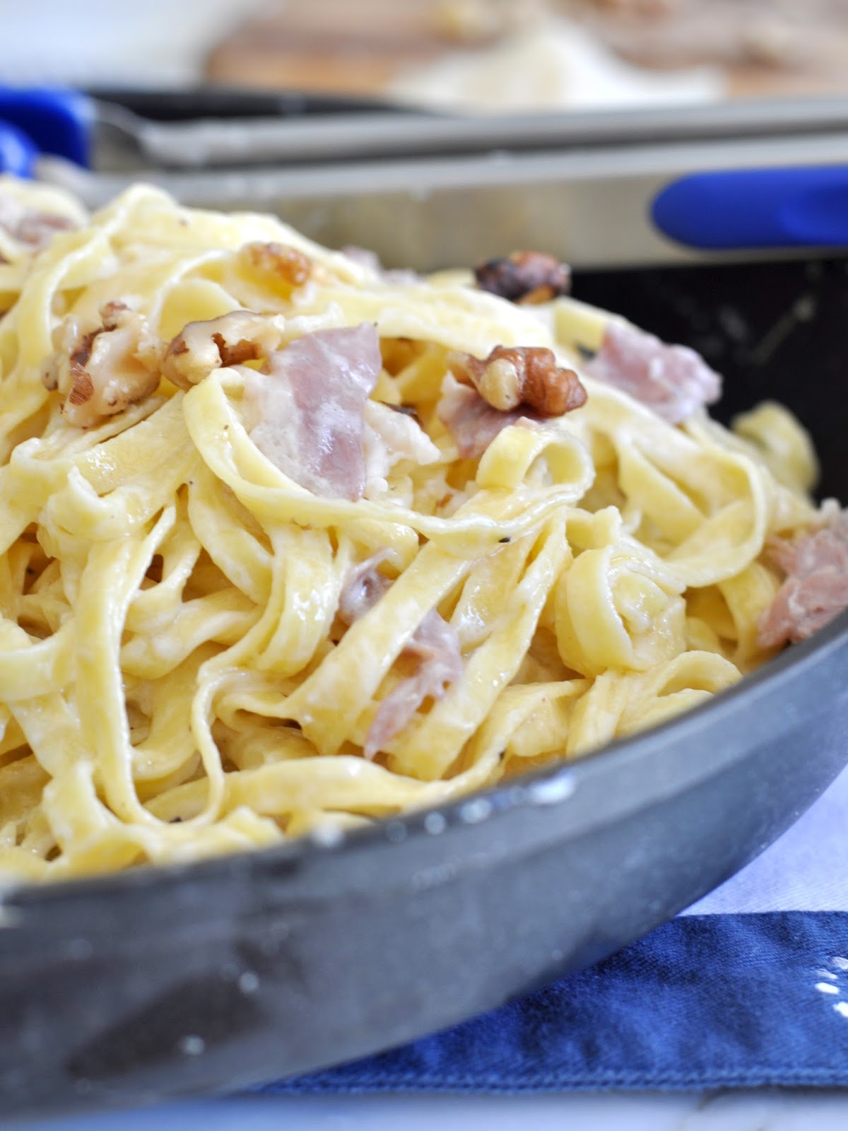 Cooking with Manuela: Tagliatelle Pasta with Prosciutto and Creamy ...