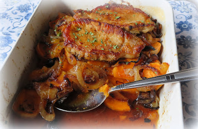 Pork Chops Baked with Sweet Potatoes