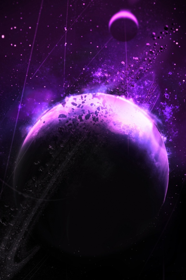 Purple Saturn wallpaper background