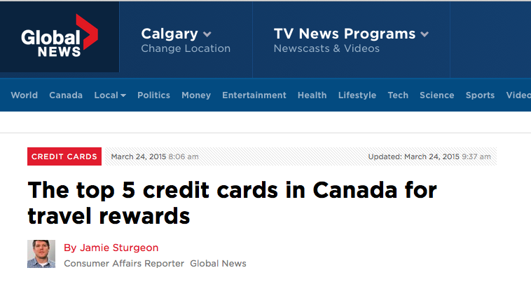 http://globalnews.ca/news/1899899/the-top-5-travel-rewards-credit-cards-in-canada-ranked/