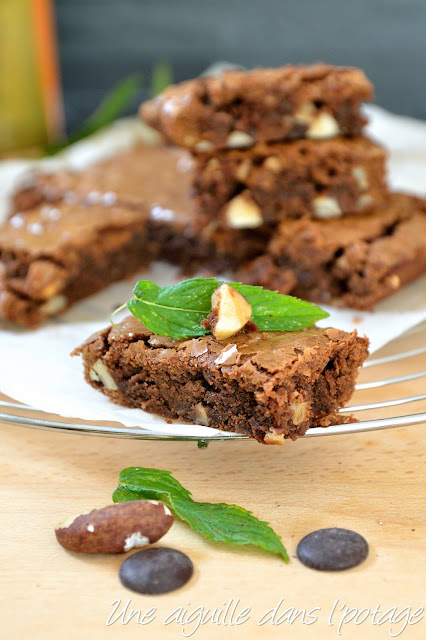 Brownie chocolat-menthe aux noix du Brésil