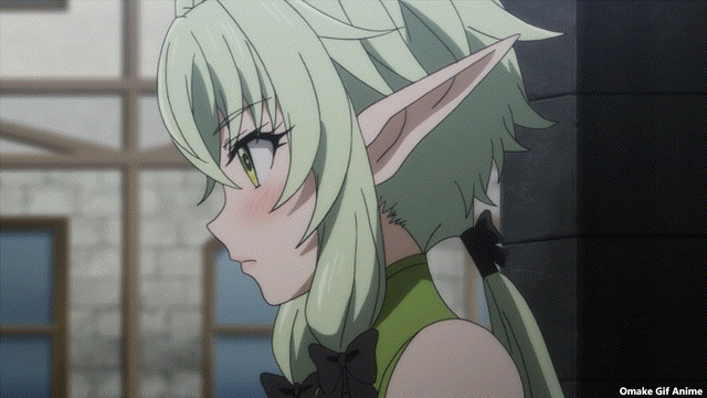 Omake Gif Anime - Goblin Slayer - Episode 5 - High Elf Happy.
