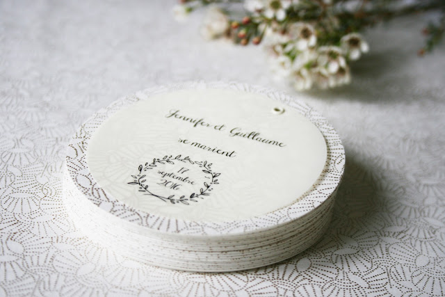 faire part mariage Original Originaux Personnalisé Personnalisable Rond Fait main  Elégant Délicat Tendance Jolis Beaux Papier japonais Lyon Adeline Klam Graphique Haut de gamme Poétique Champêtre Vintage