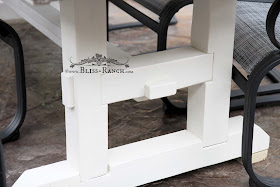 Cement Plant Topped Farmhouse Patio Table, Bliss-Ranch.com