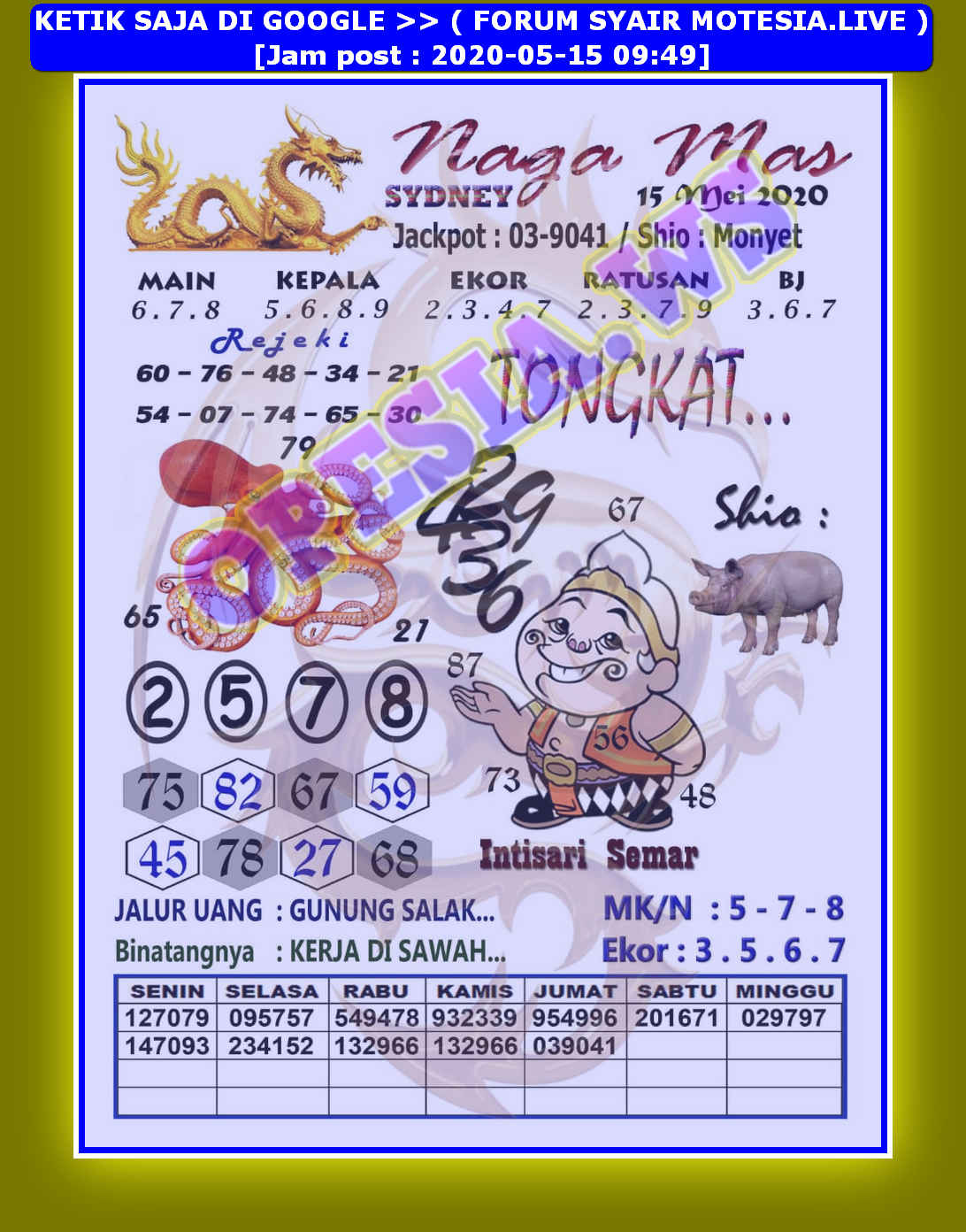 1 New Message Kode Syair Sydney 15 Mei 2020 Forum Syair Togel Hongkong Singapura Sydney