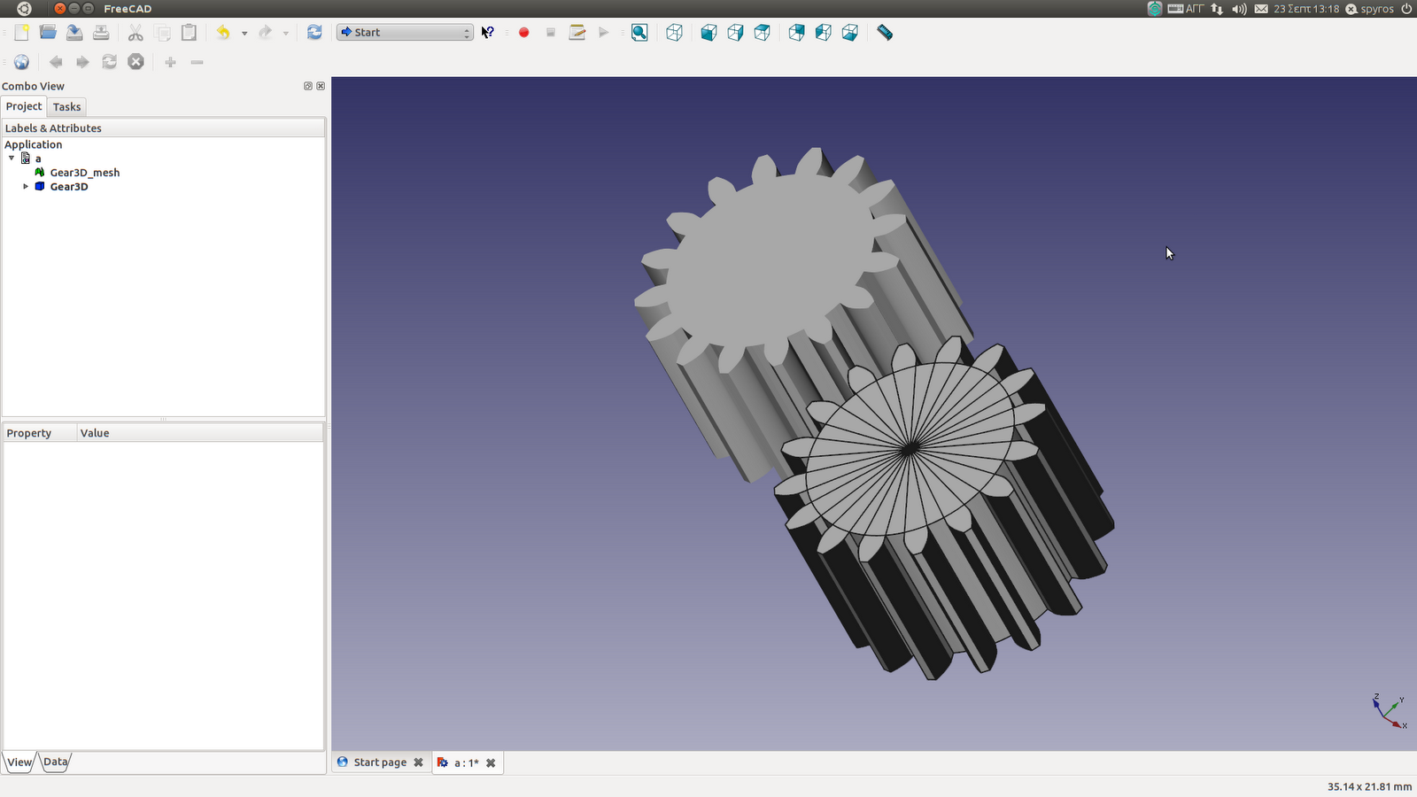 Linux Aided Design Gear design with Linux