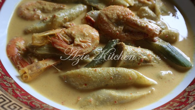 Gulai Udang Dan Batang Keladi Kelantan Azie Kitchen