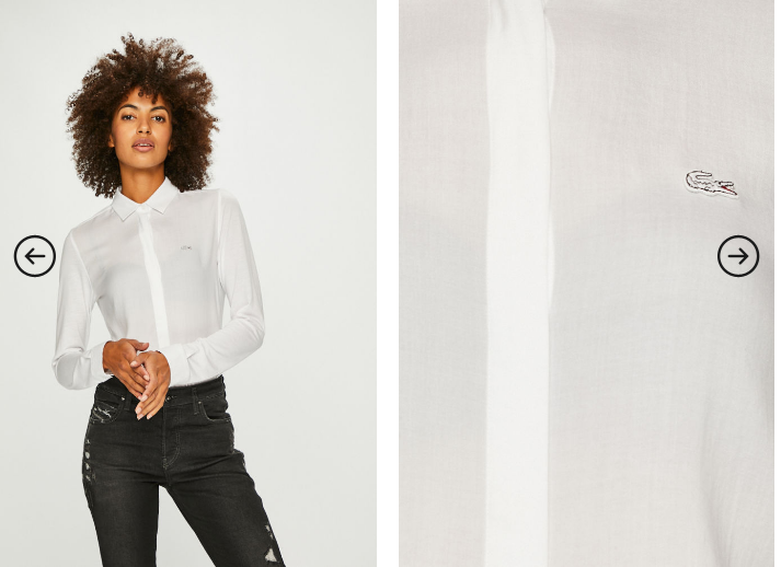 Camasa casual alba dama Lacoste originala ieftina online Camasa casual alba dama Lacoste originala ieftina online