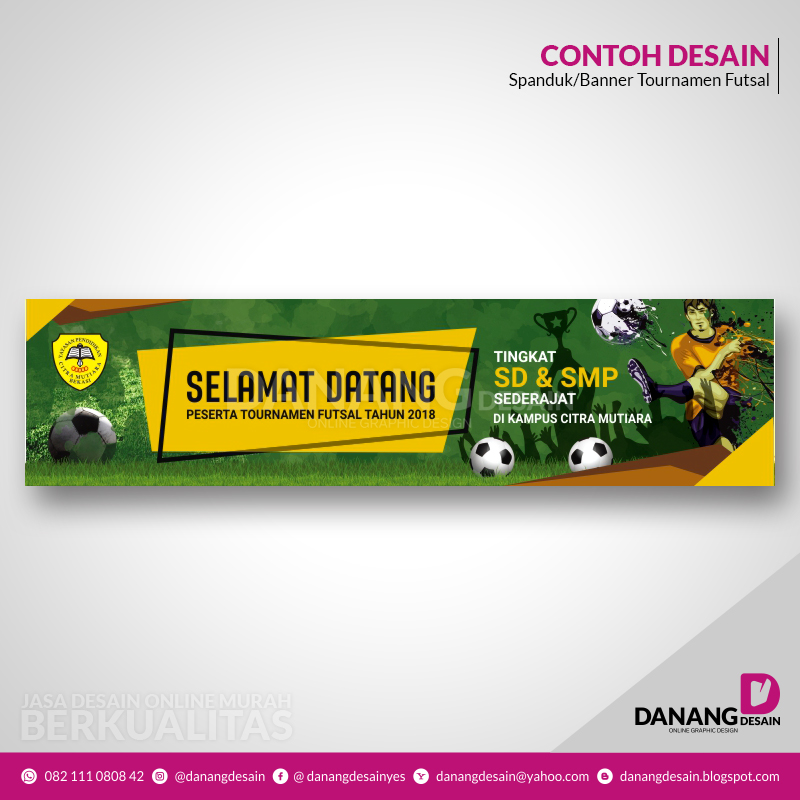 Contoh Desain Spanduk Banner Tournamen Futsal Contoh