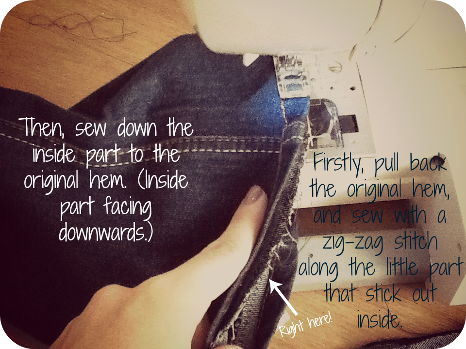 much more than the birds: Hemming your jeans while keeping original hem!