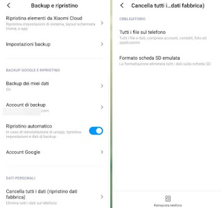 Ripristino telefono Ripristino Android