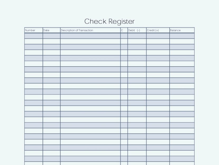 Excel Templates Format Excel Checkbook Register Templates