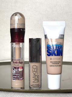Maybelline Fit Me, Löscher, Urban Decay Naked Skin Concealer Maybelline Fit Me, Löscher, Urban Decay Naked Skin Concealer