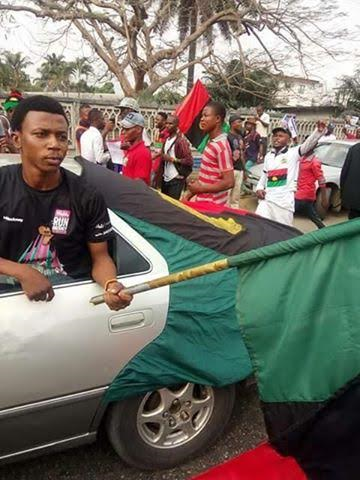 Photos: IPOB members in Rivers hold inauguration rally for Donald Trump