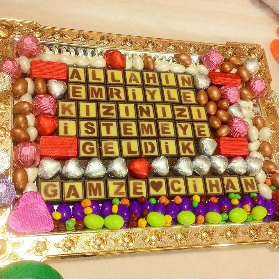 isteme çikolataları yazılı çikolata