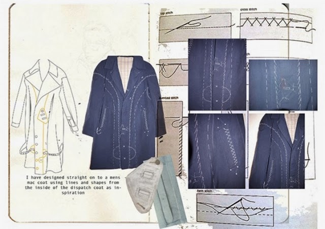 Fashion student Lizzie Atkins shows her National Tailoring and Design ...