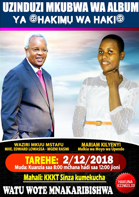 LOWASSA MGENI RASMI KWENYE UZINDUZI WA ALBAMU YA HAKIMU WA HAKI