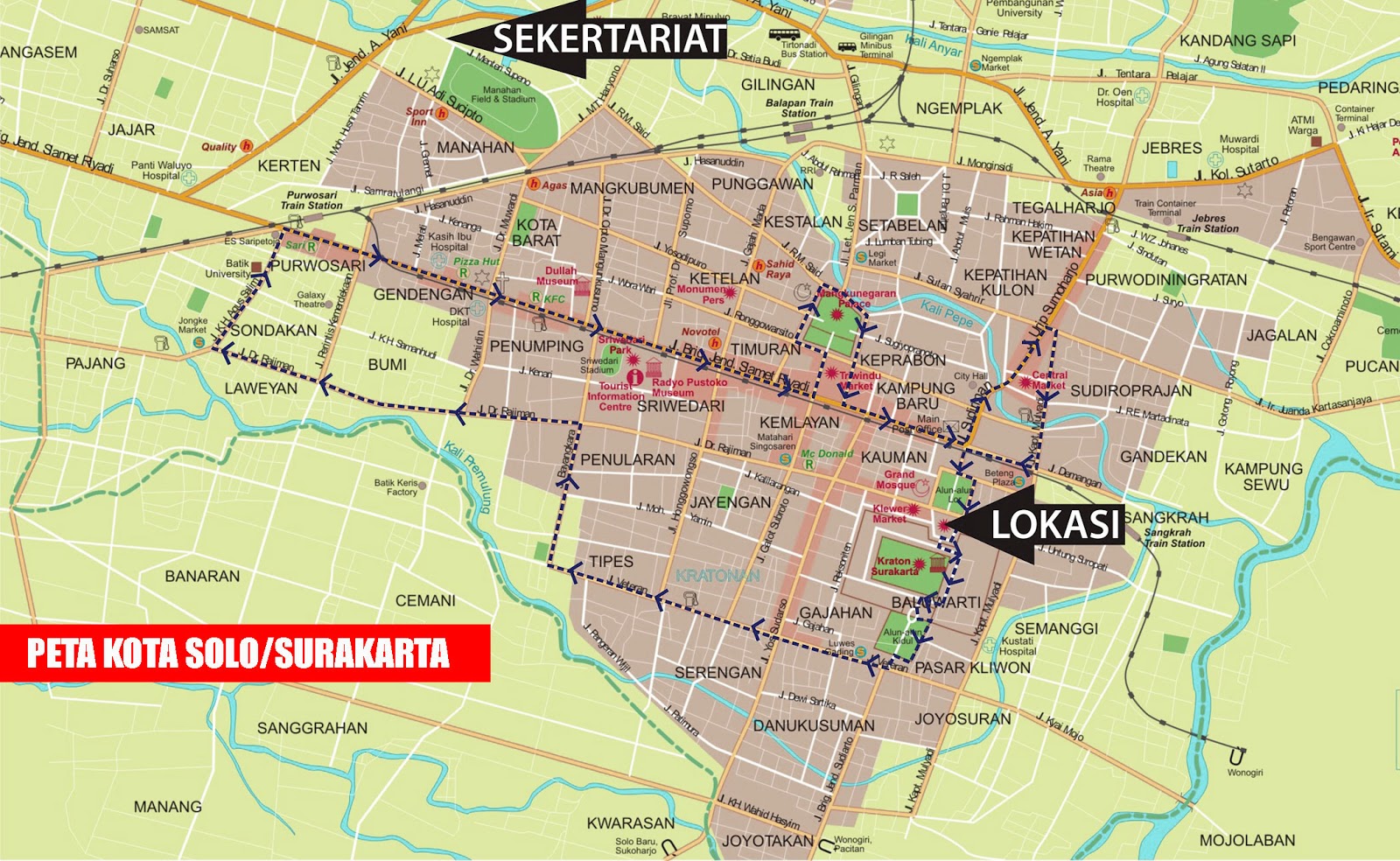   Peta  Kota  Surakarta  Sejarah and World Maps