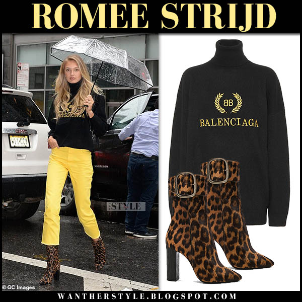 balenciaga leopard boots