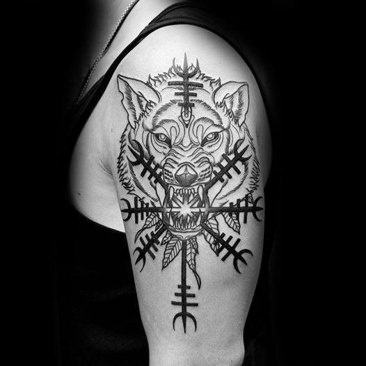 Helm Of Awe Tattoos For Men Tattoo Designs 2019