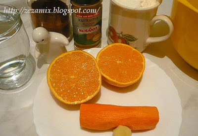 orange and carrots for vegan pancakes