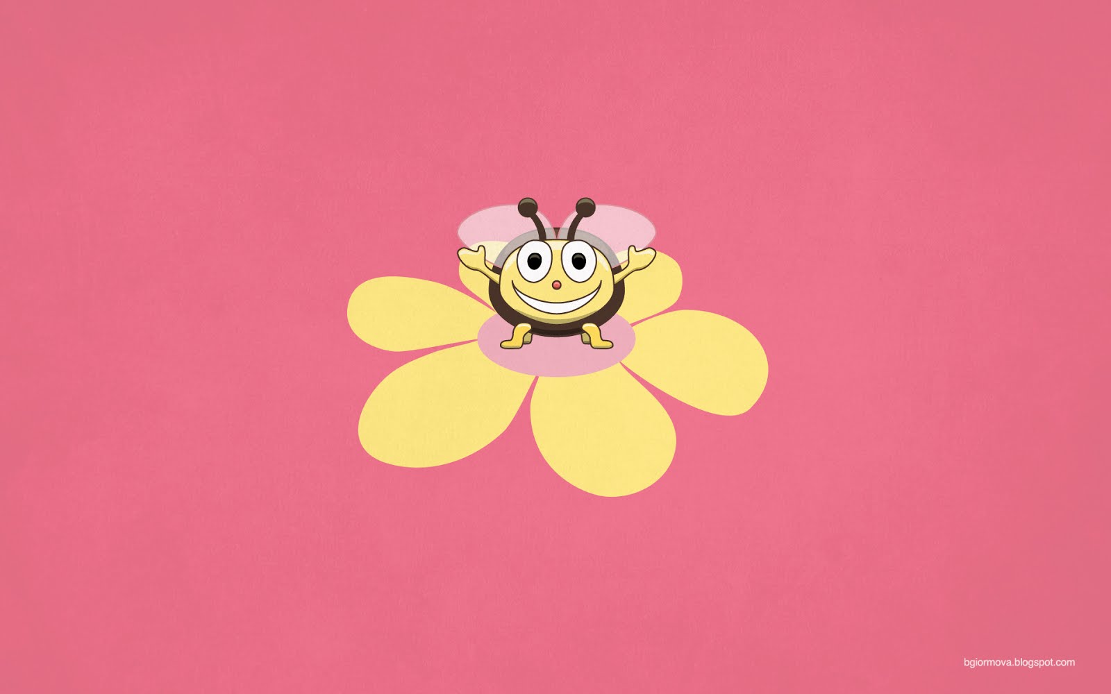 My Grinning Mind Happy Cartoon  Bee  Kids Illustration