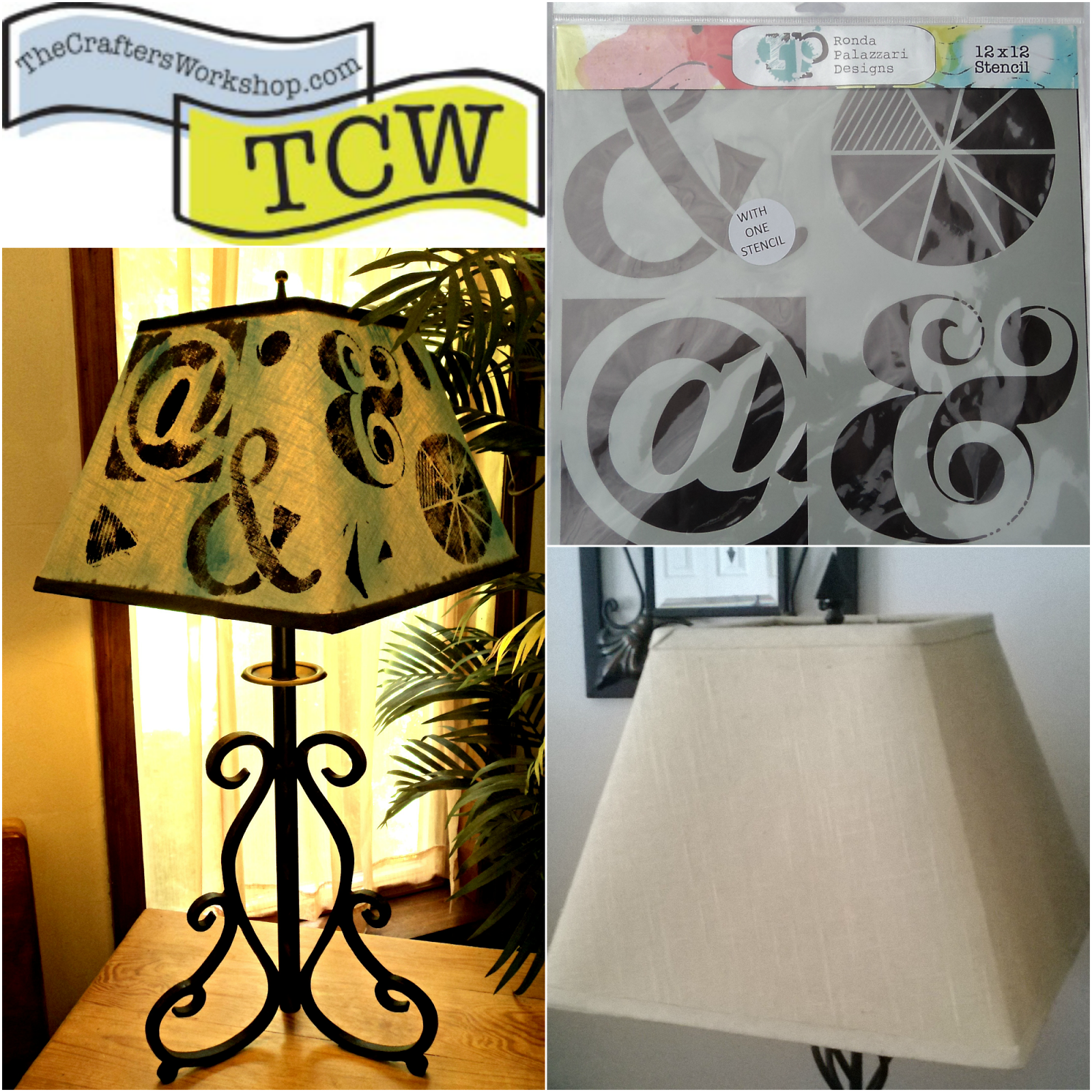 Painted Lamp Shade for TCW 1 Stencil 4 Ways Series Redo It Yourself
