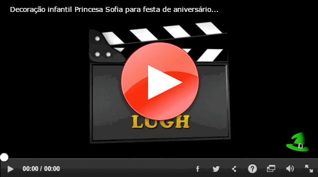 Vídeo decoração festa de aniversário infantil Princesa Sofia